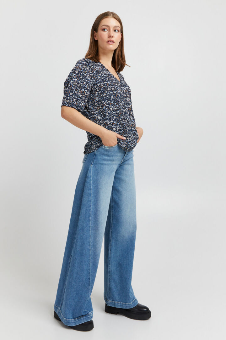 Pzliva Jeans - Wide Leg Light Blue Denim