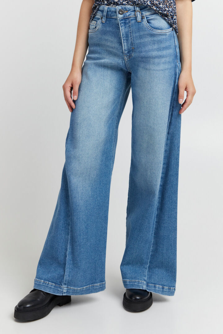 Pzliva Jeans - Wide Leg Light Blue Denim
