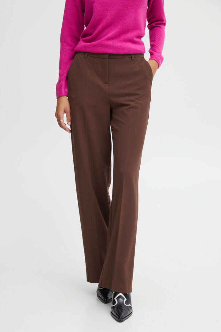 Bydanta Wide Leg Pants 2 - Woven - Chicory Coffee