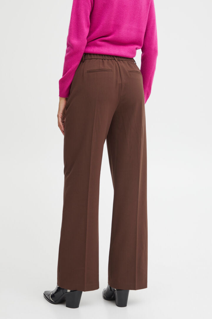 Bydanta Wide Leg Pants 2 - Woven - Chicory Coffee
