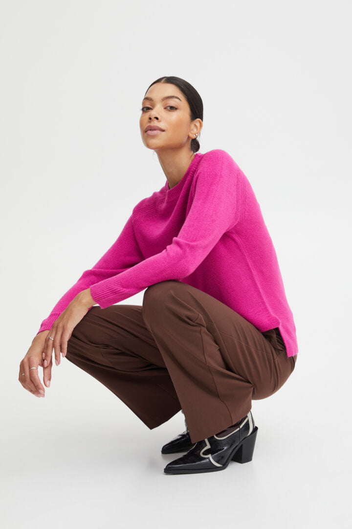 Bydanta Wide Leg Pants 2 - Woven - Chicory Coffee