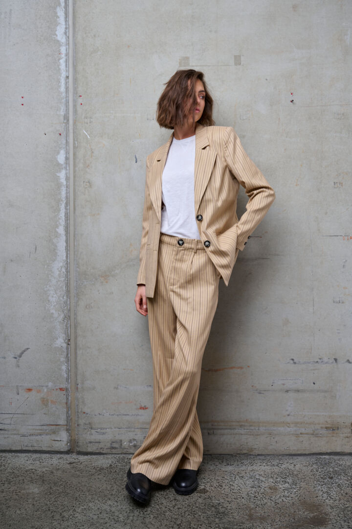 Pzjanna Blazer - Irish Cream Stripe
