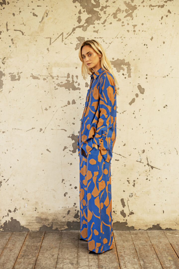 Pzdelphi Pant - Tobacco Brown Printed