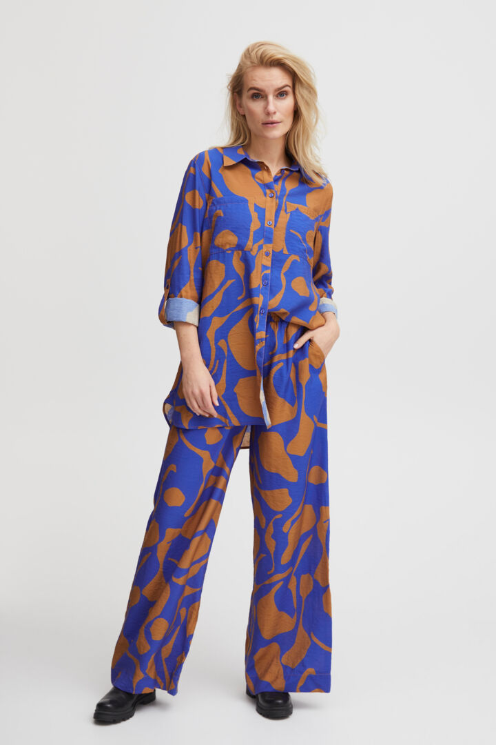 Pzdelphi Pant - Tobacco Brown Printed