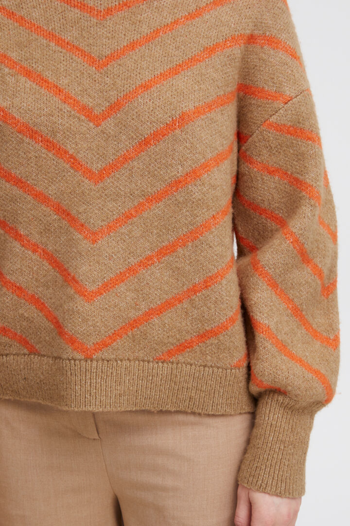 Bymica Stripe Jumper - Flame Mix