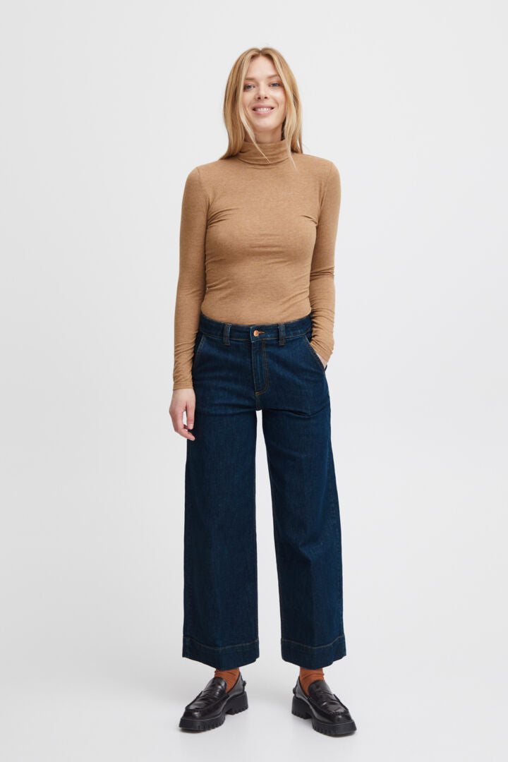 Bykato Bykomma Cropped Jeans - Dark Blue