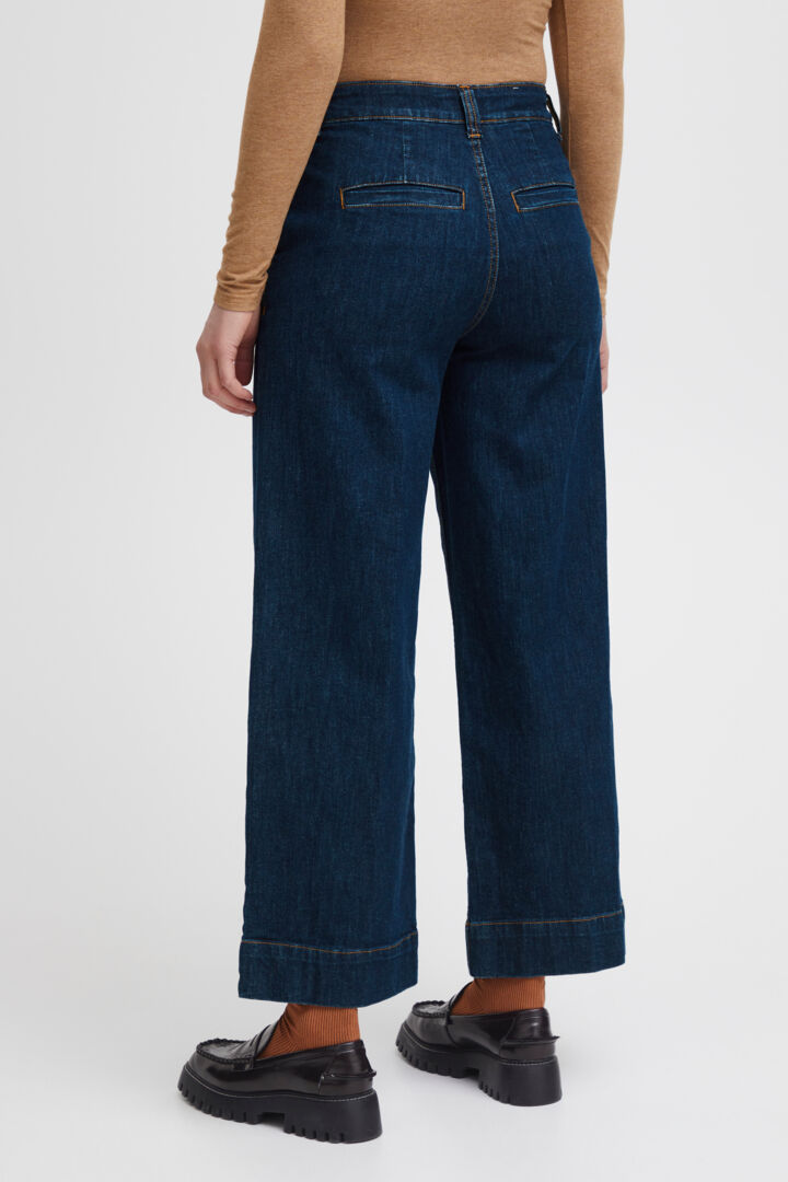 Bykato Bykomma Cropped Jeans - Dark Blue
