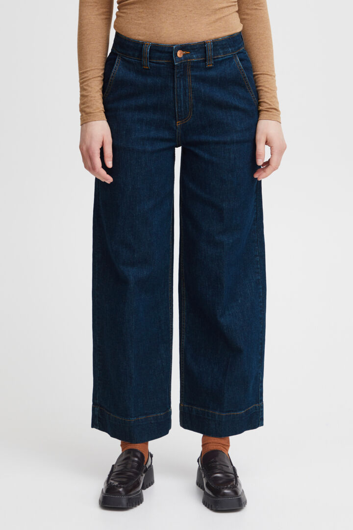 Bykato Bykomma Cropped Jeans - Dark Blue