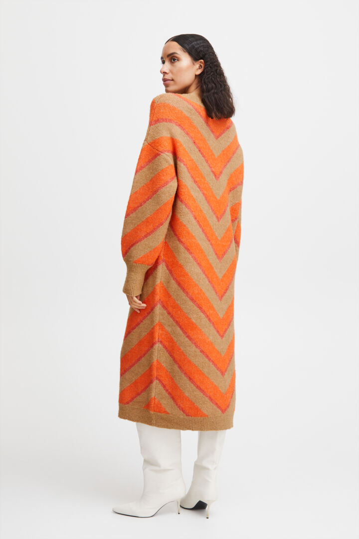 Bymica Stripe Dress - Flame Mix