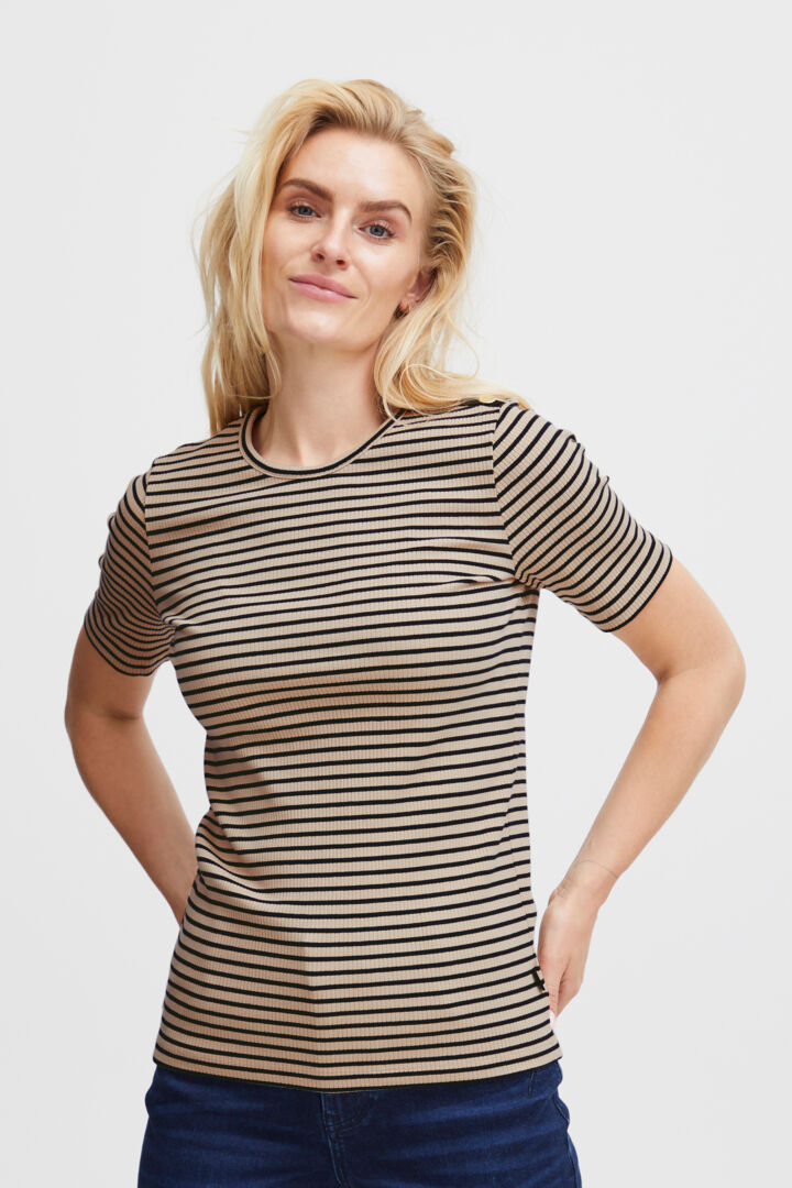 Pzhavana SS Tshirt - Irish Cream Striped