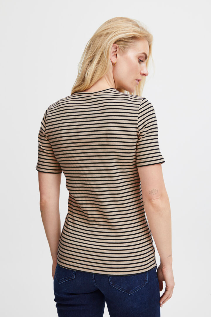 Pzhavana SS Tshirt - Irish Cream Striped