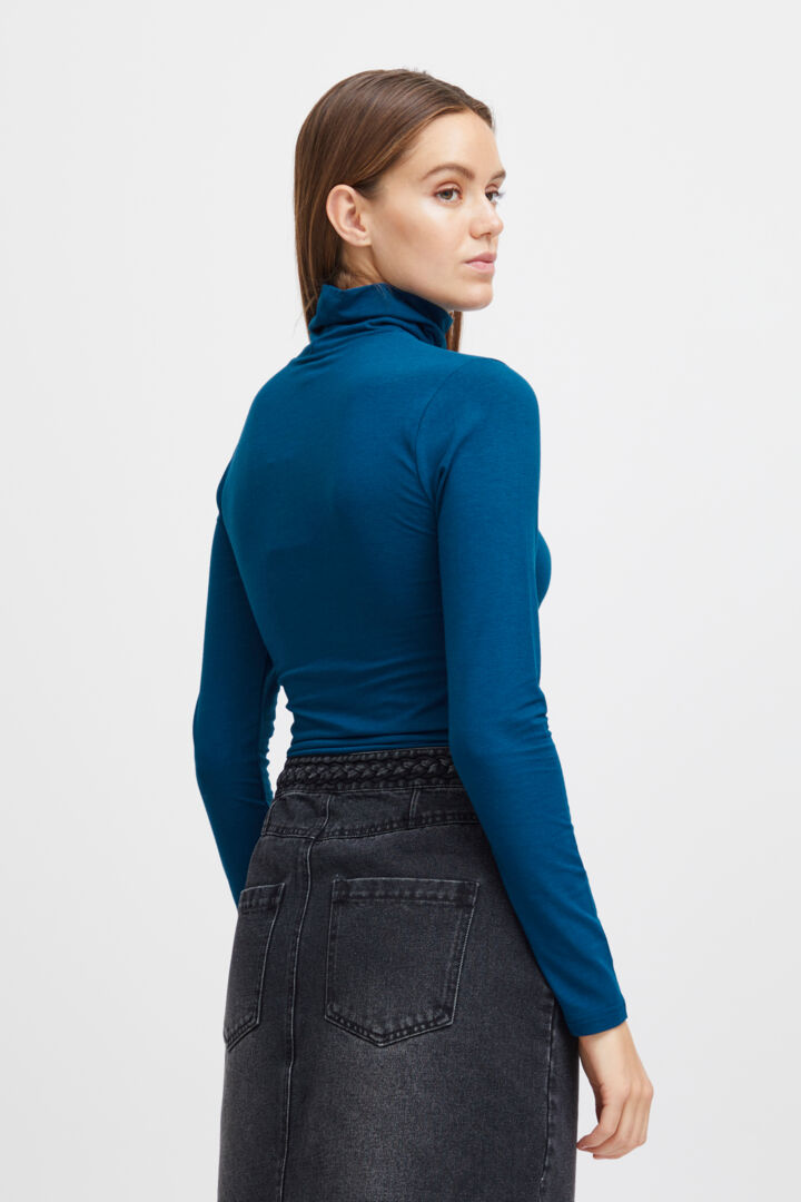 Pamila Roll Neck Jersey - Poseidon