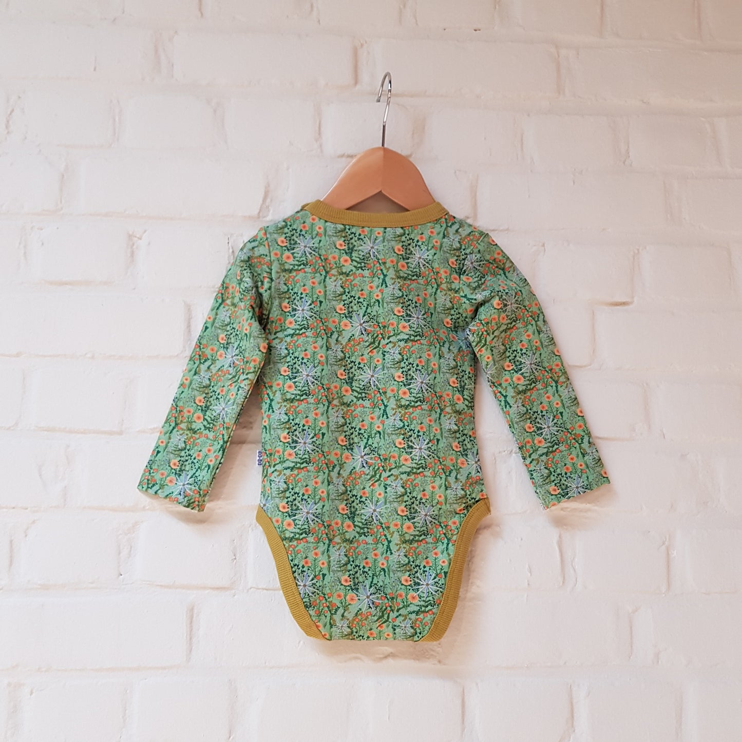 Body Long Sleeves Fleece Lycra Brushed - Flower