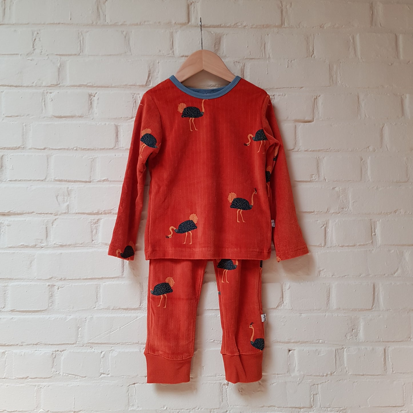 Pyjama Long Velvet Velours - Ostrich