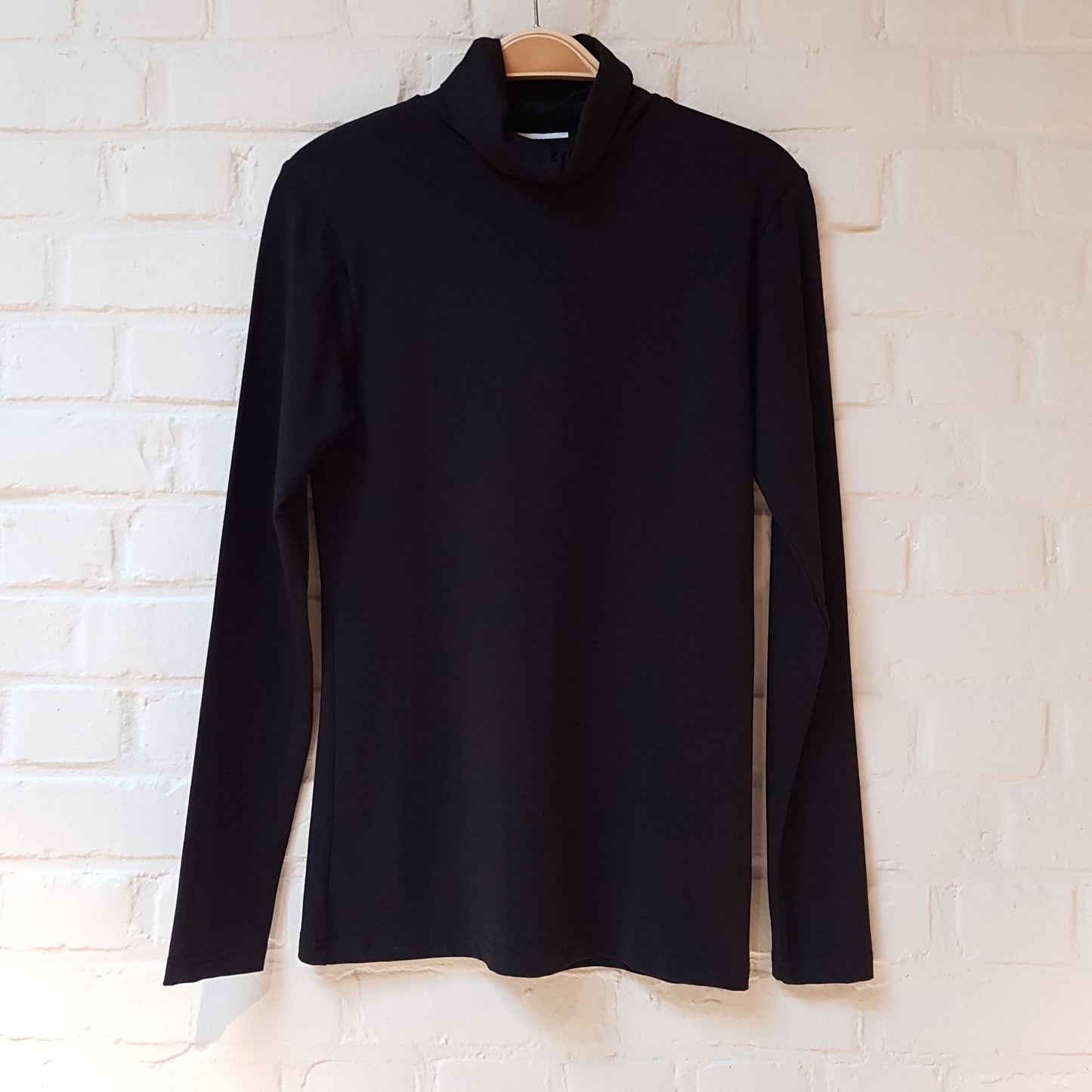 Pamila Roll Neck Jersey - Black