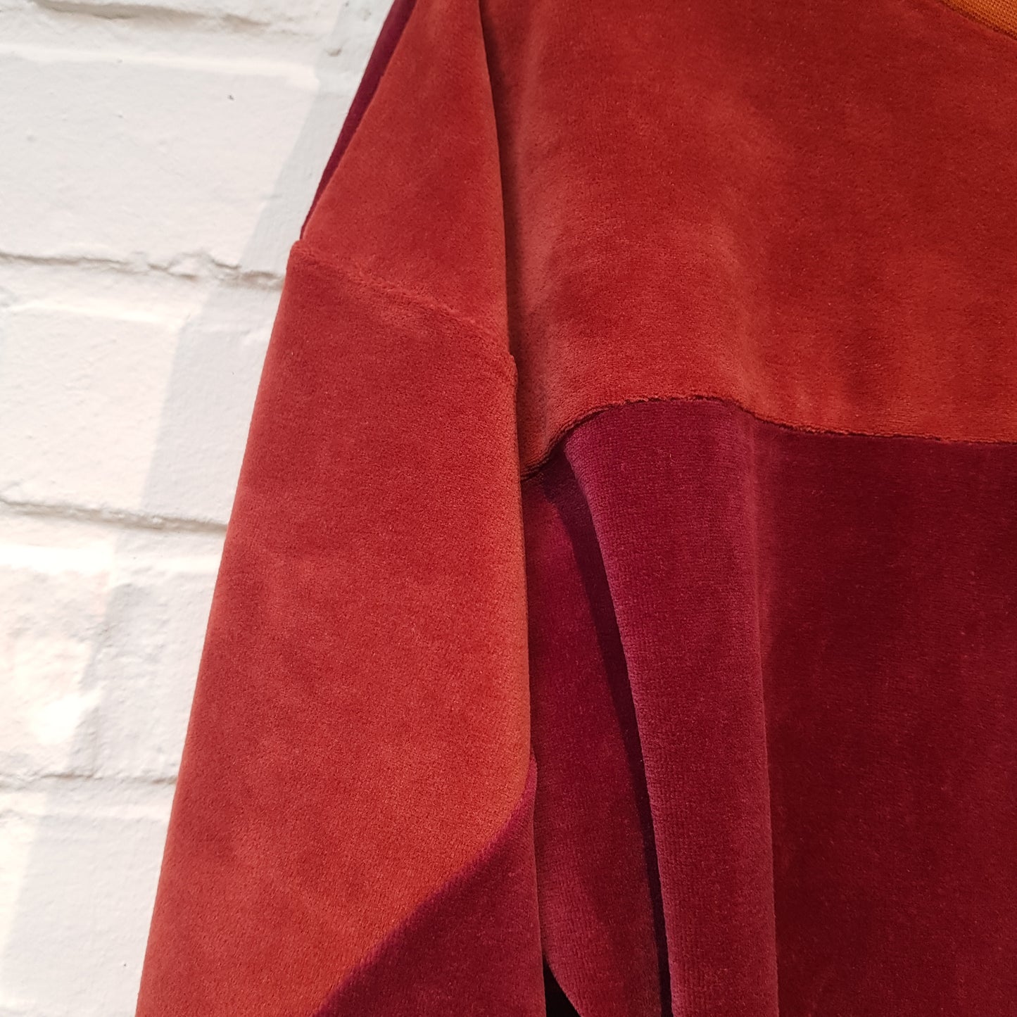 Sweater Nina Nicky Velours - Bordeaux 2 Tone