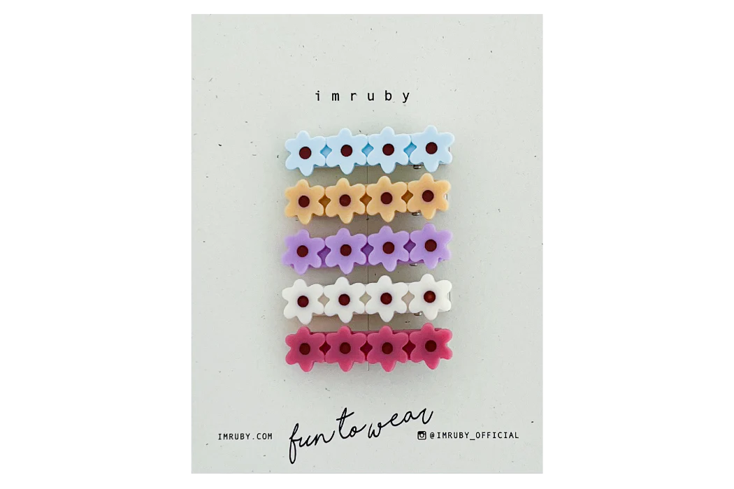 Everyday Flower - Set Of 5 Flower Clips