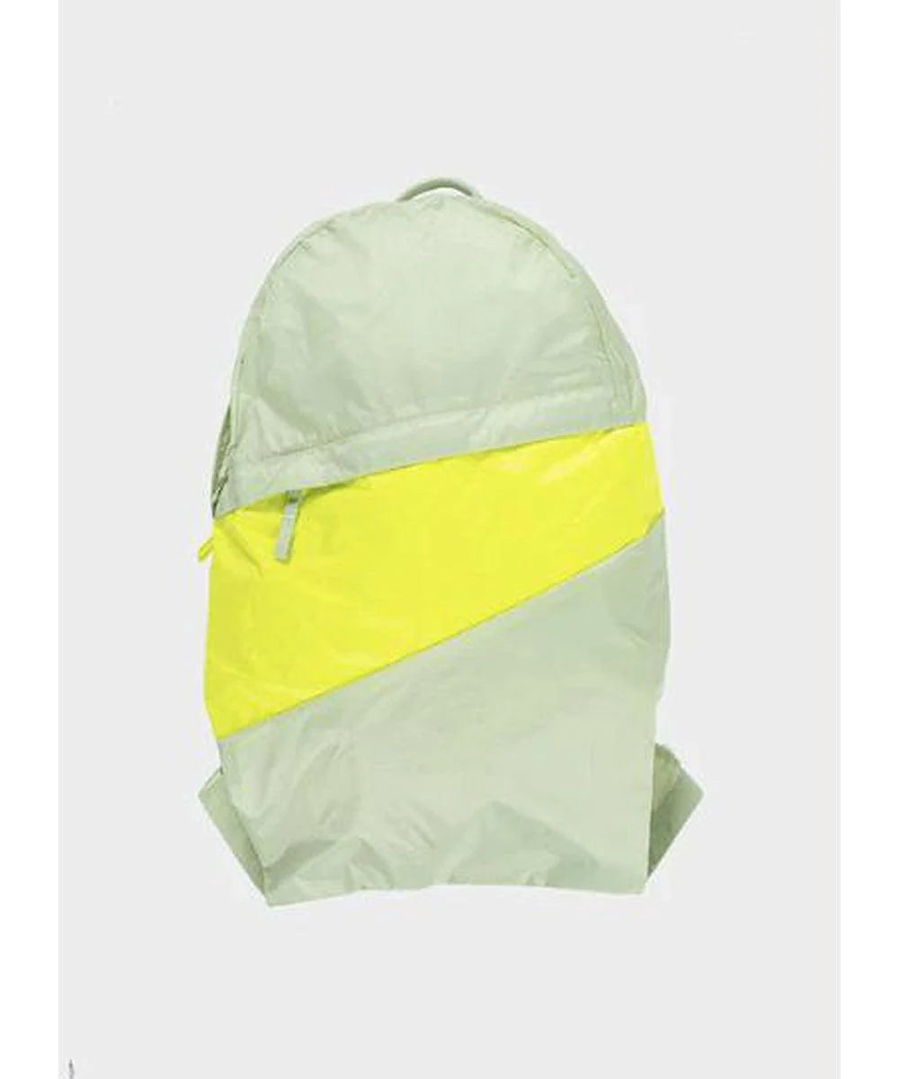 The New Foldable Backpack - Pistachio & Fluo Large