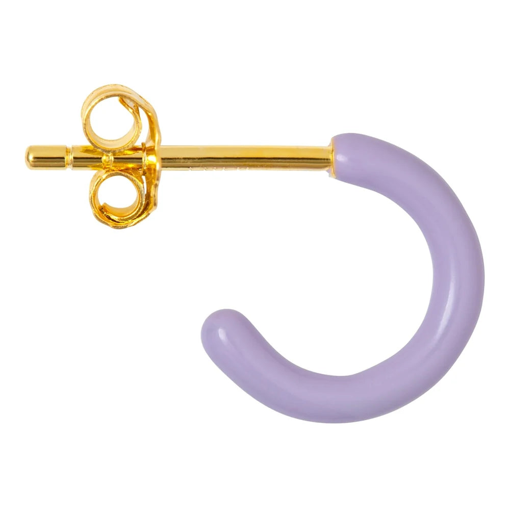 Color Hoop - 1 Pcs - Enamel/Purple