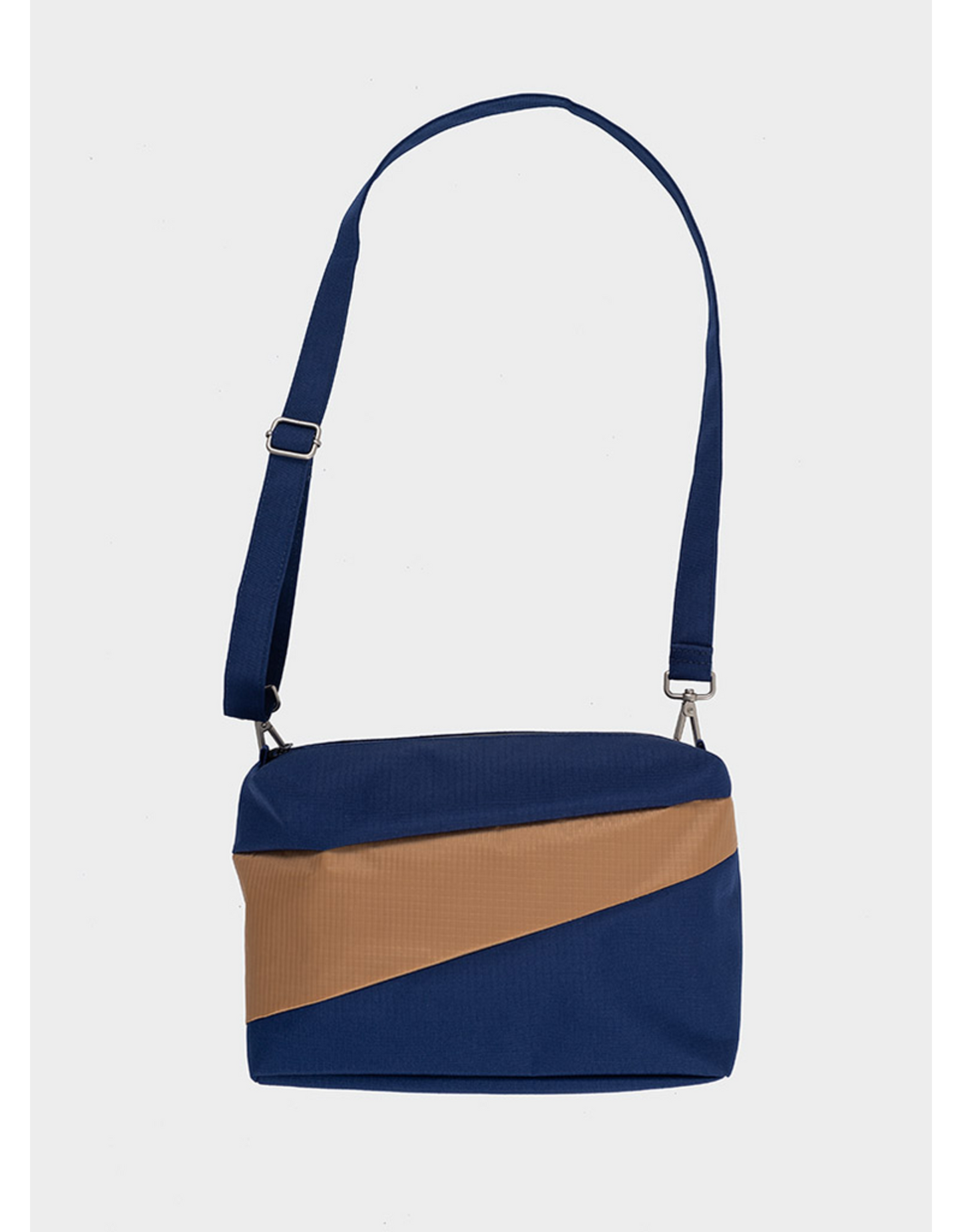 The New Bum Bag -Navy & Camel Medium