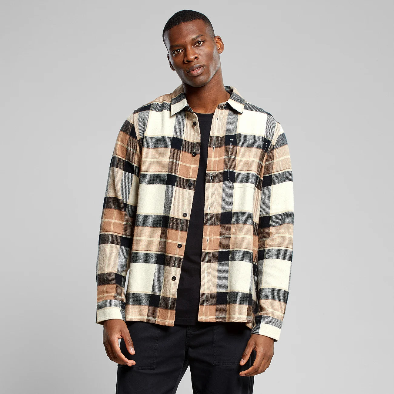 Shirt Rute Multi Check - Oat White