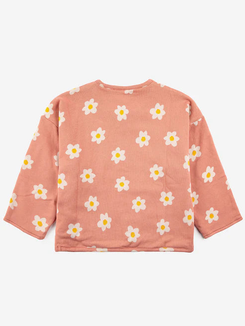Baby Little Flower - Buttonned Sweatshirt