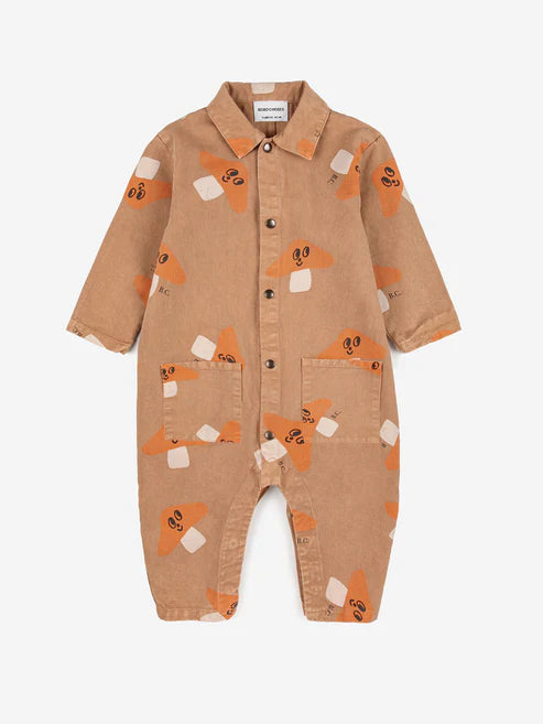 Baby Mr. Mushroom - All Over Woven Overall