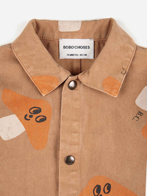 Baby Mr. Mushroom - All Over Woven Overall
