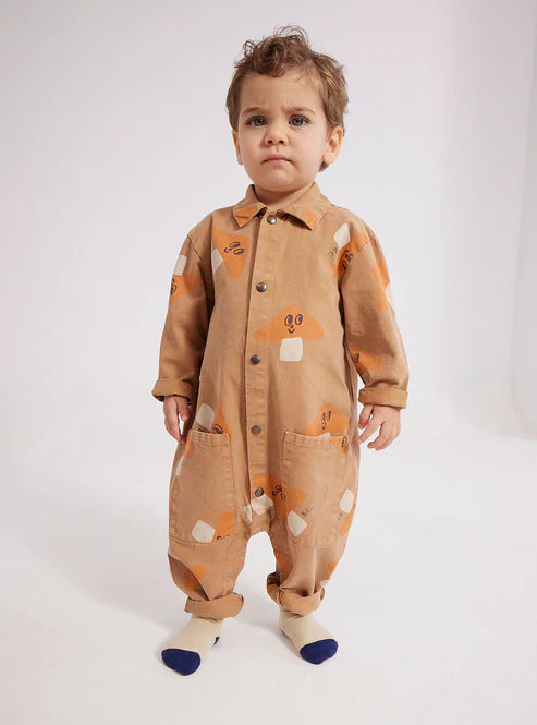 Baby Mr. Mushroom - All Over Woven Overall