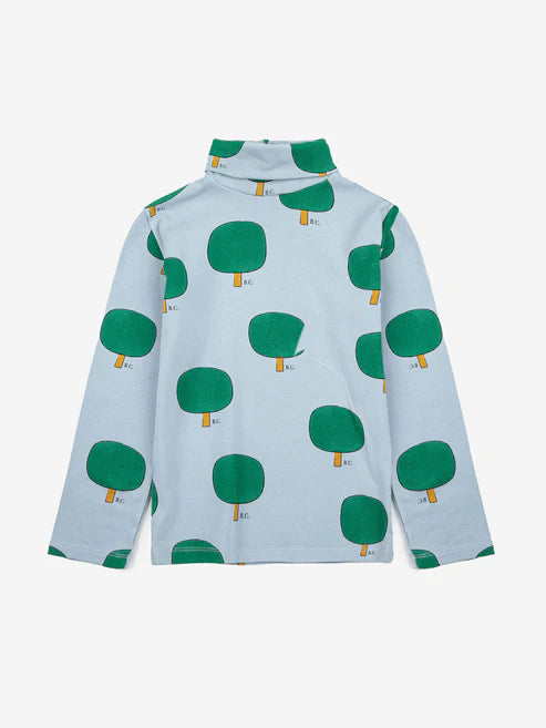 Green Tree All Over Turtle Neck - T-shirt