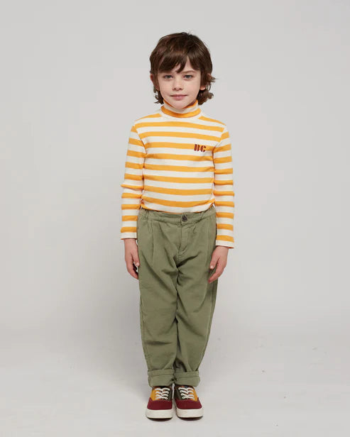 Yellow Stripes Turtle Neck - T-shirt