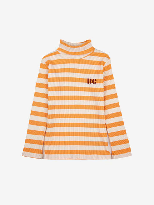 Yellow Stripes Turtle Neck - T-shirt