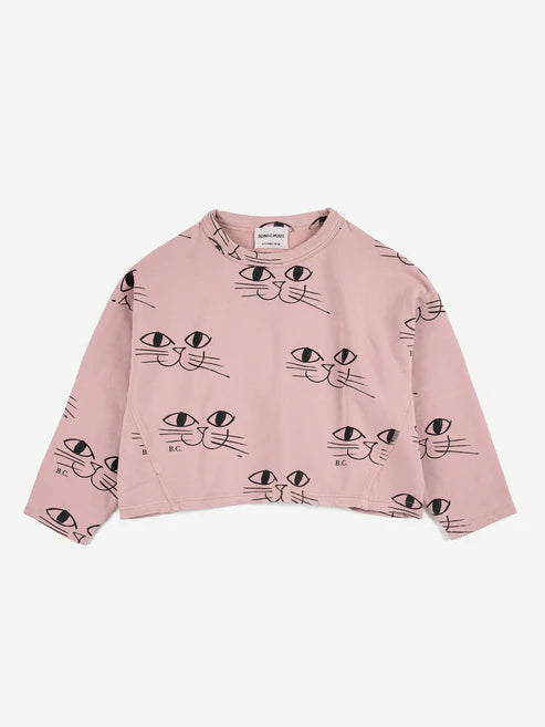 Smiling Cat - Cropped Sweatshirt