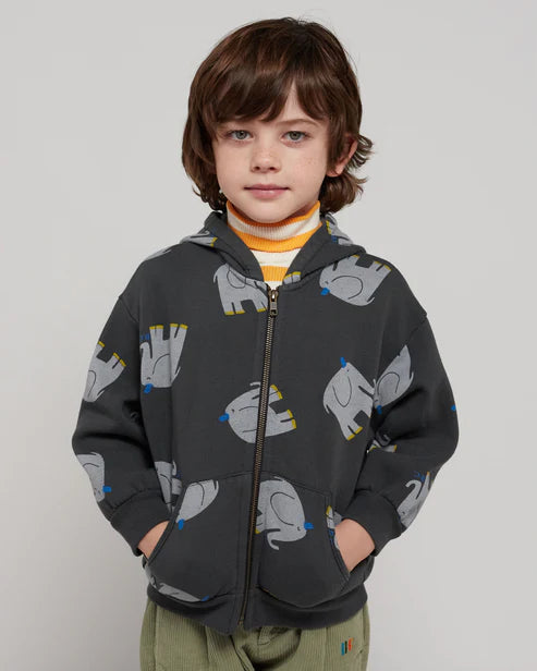 The Elephant All Over Zipped - Hoodie