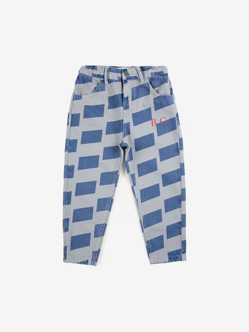 Checker All Over Denim - Pants