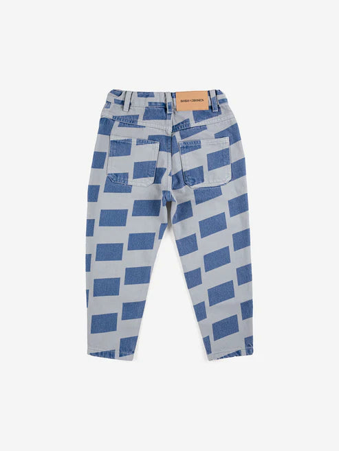 Checker All Over Denim - Pants