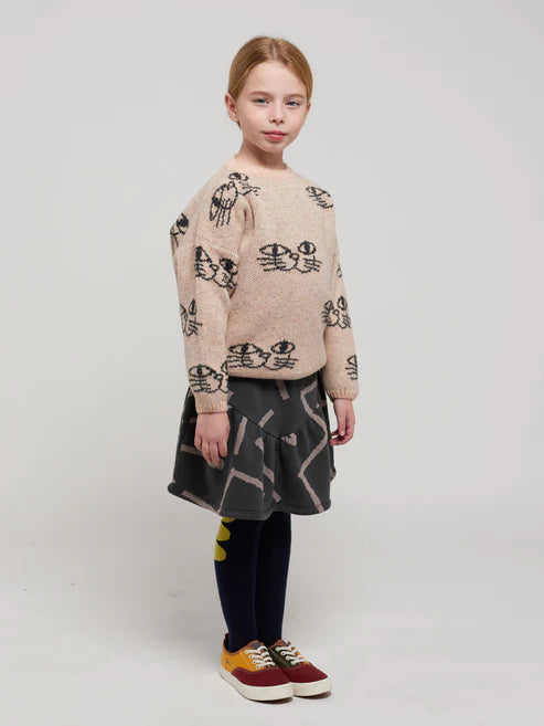 Smiling Cat All Over Jacquard - Jumper