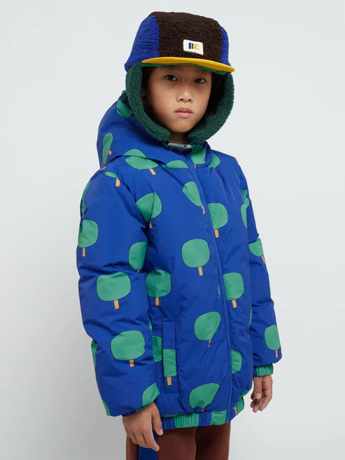 Color Block Blue Sheepskin Chapka