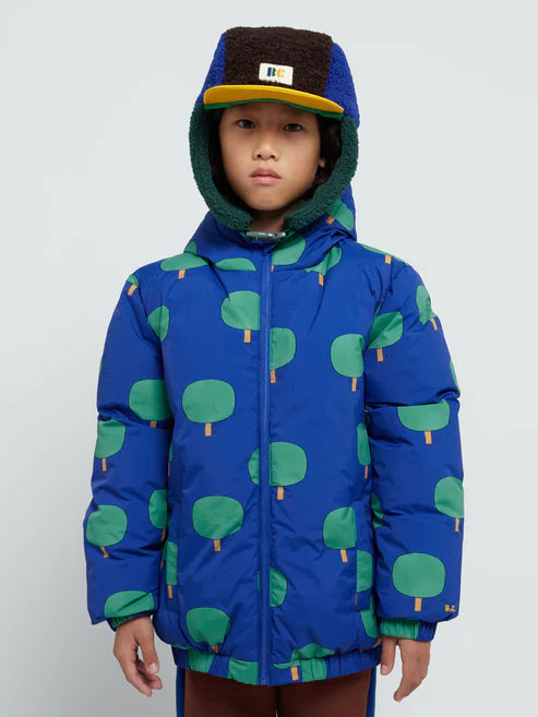 Color Block Blue Sheepskin Chapka