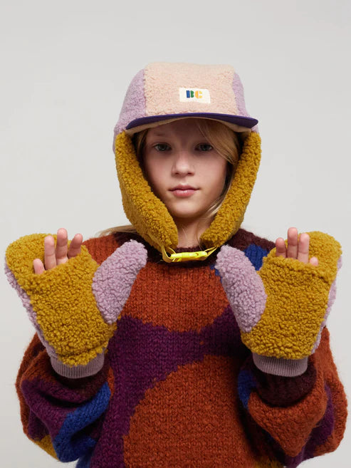 Sheepskin Color Block Lavender - Gloves