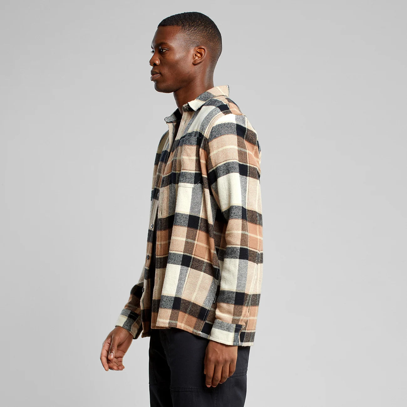 Shirt Rute Multi Check - Oat White