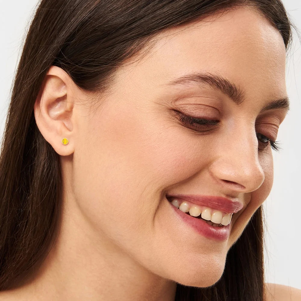 Tennis Earring - 1 Pcs - Gold plated