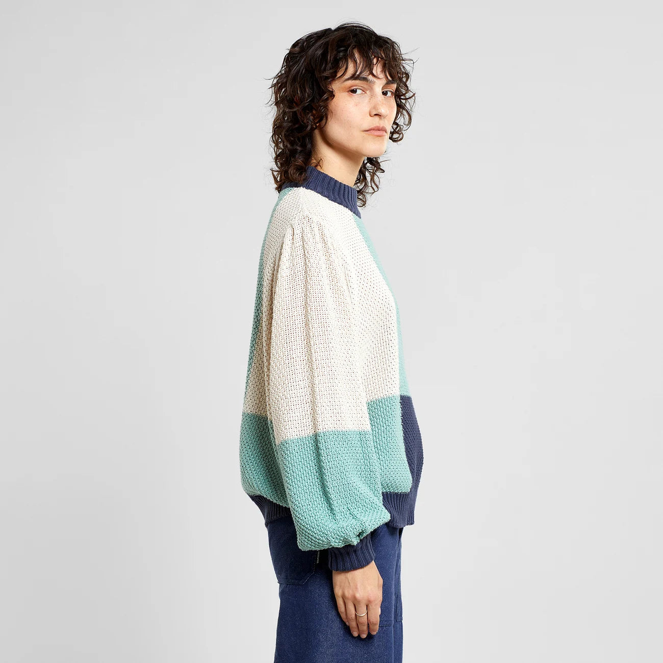 Sweater Knitted Rutbo Blocks - Green