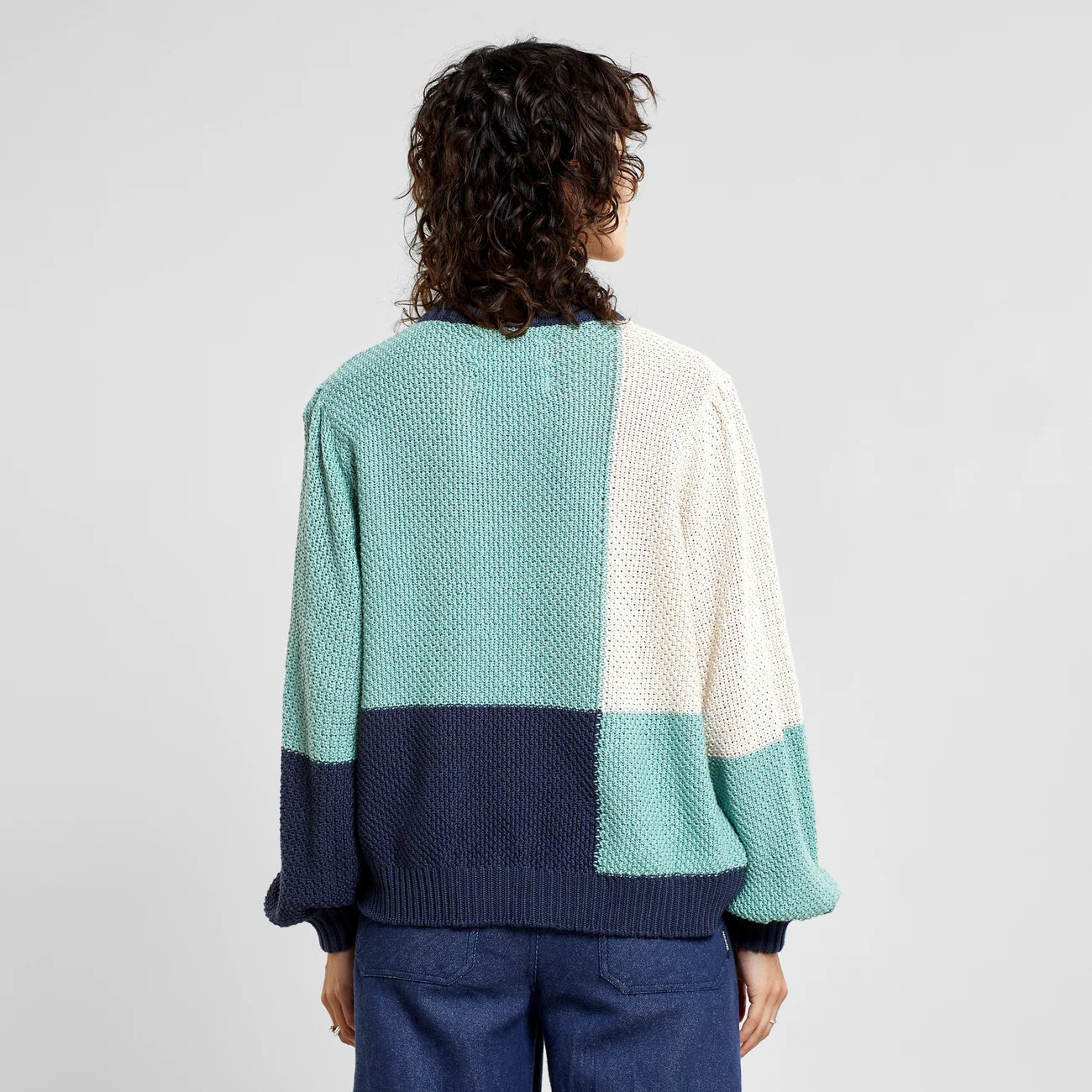 Sweater Knitted Rutbo Blocks - Green