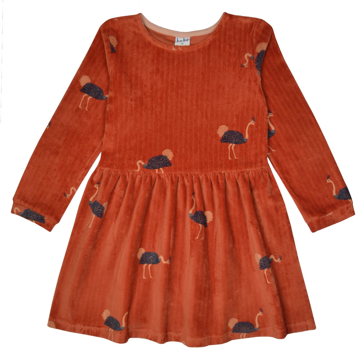 Griet Dress Velvet Velours - Ostrich