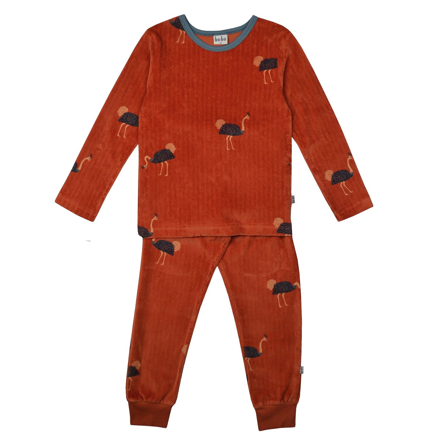 Pyjama Long Velvet Velours - Ostrich