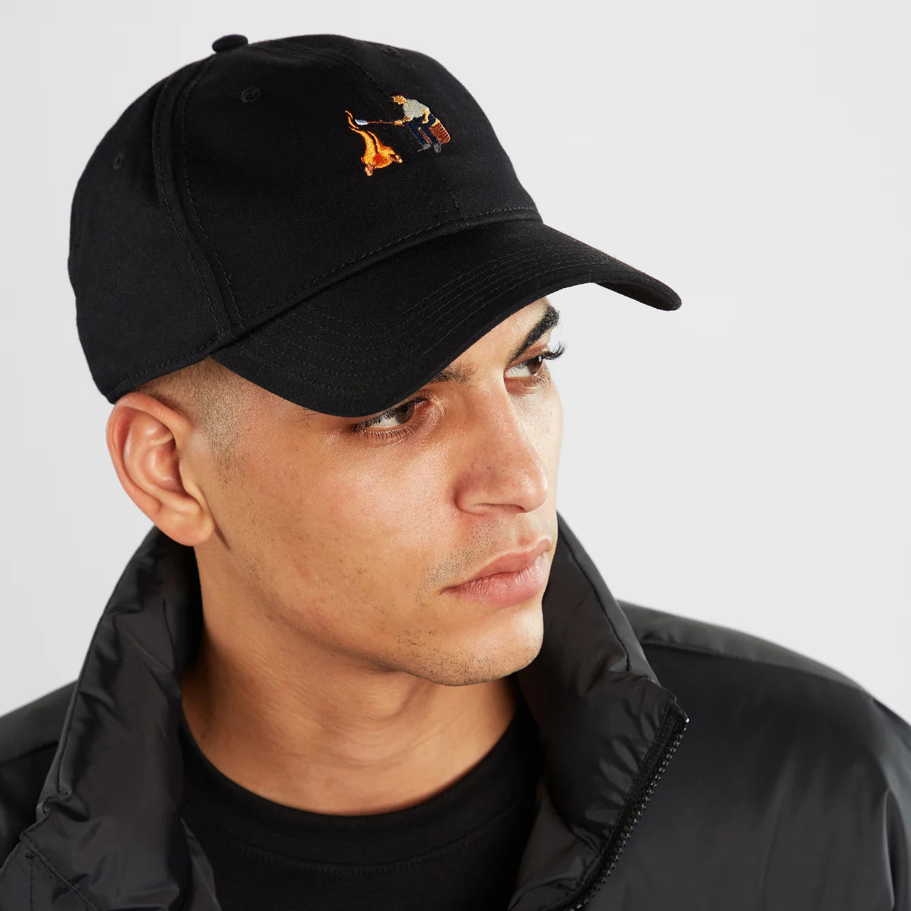 Sports Cap Camping Fire EMB - Black