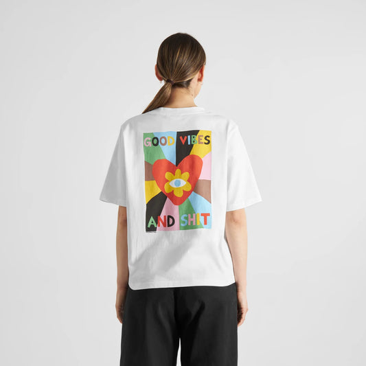 T-Shirt - Vadstena - Good Vibes White