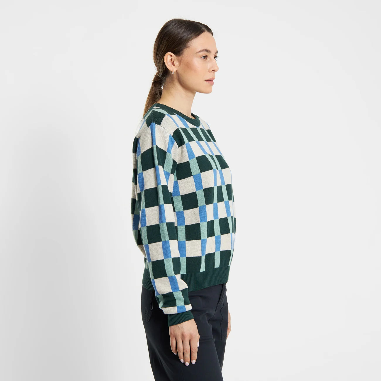 Sweater Arendal Retro Check - Dark Green