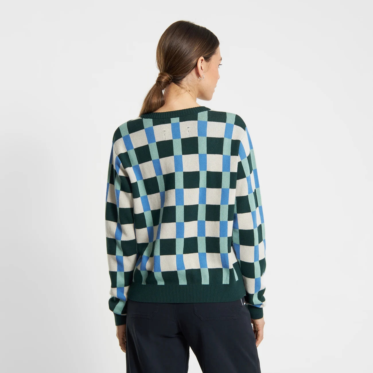 Sweater Arendal Retro Check - Dark Green